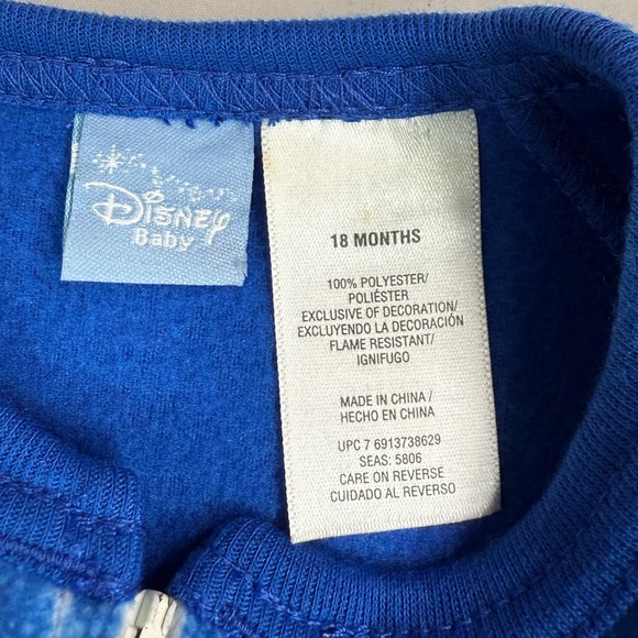 VTG DISNEY BABY Winnie the Pooh & Tigger‎ Soccer Fleece Footed Pajamas NWT 18M - Picture 6 of 13